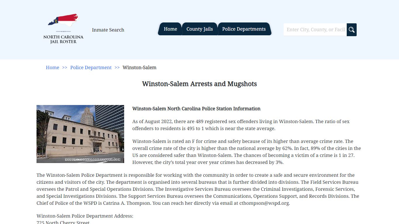 Winston-Salem Arrests and Mugshots | North Carolina Jail Roster